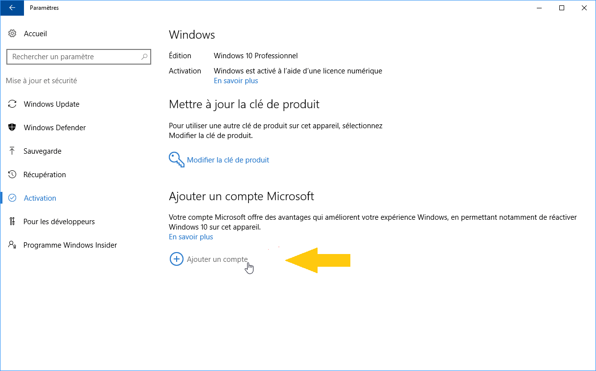 Transférer une licence numérique Windows 10 - La Petite Ourse